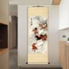 Horse Silk Scroll Art